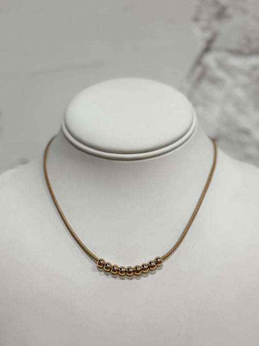 Lush Line Necklace - Nude