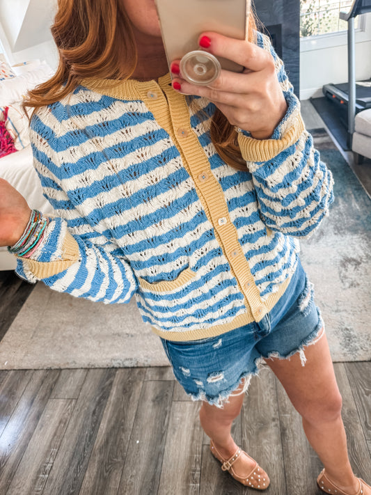 Audrey Striped Cardigan