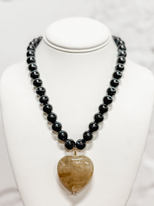 Black Heart Necklace