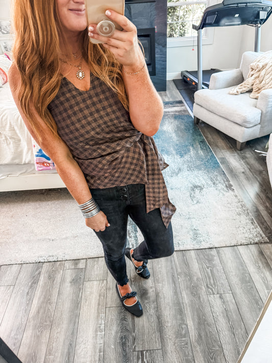 Mandy Plaid Top