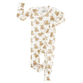 Load image into Gallery viewer, Beary Sweet Bamboo Waffle Convertible Zip Romper
