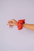 Load image into Gallery viewer, Fireside Gingham Jumbo Scrunchie
