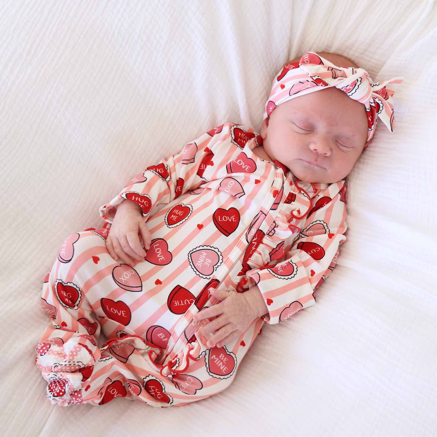 Sweet Like Candy Ruffle Zipper Footie