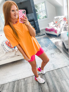 Palmer Boyfriend Tee - Orange