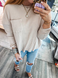 Load image into Gallery viewer, Hadley Waffle Knit Top - Light Taupe
