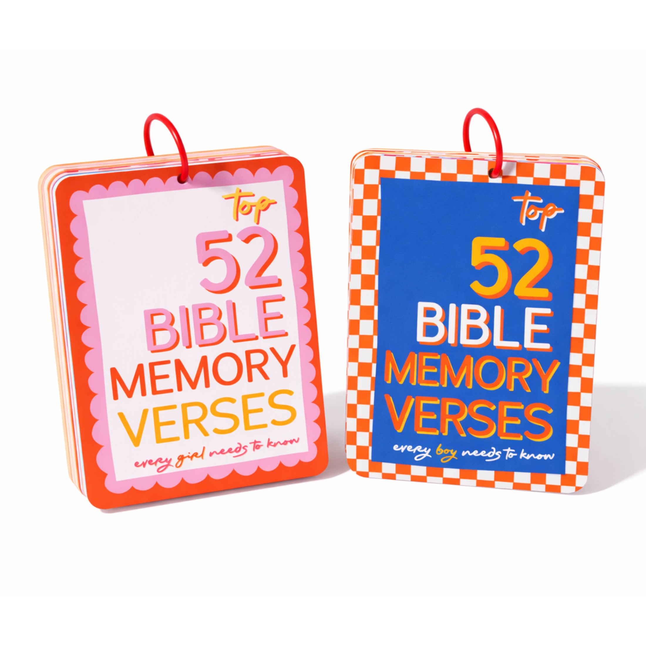 Kids Bible Memory Cards - Pink