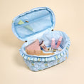 Load image into Gallery viewer, Glam & Go Quilted Cosmetic Bag–Oh So Fancy Blue
