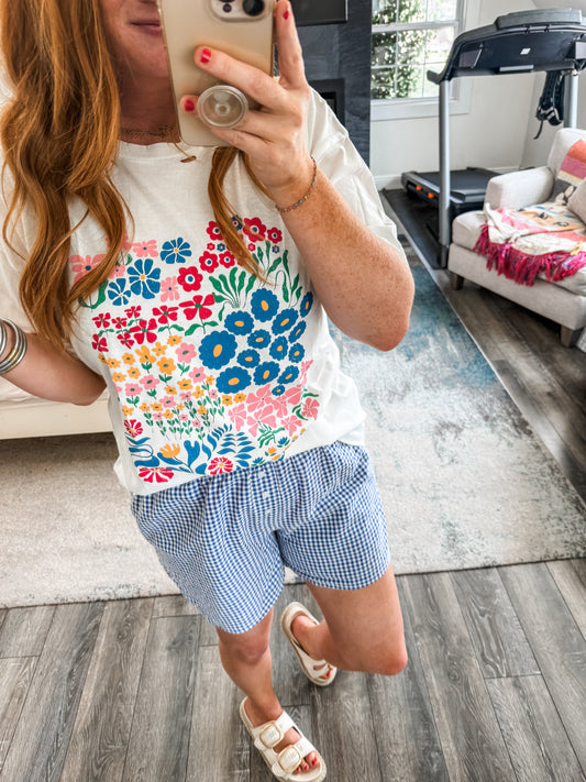 Marlow Floral Distressed Tee