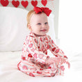 Load image into Gallery viewer, Sweet Like Candy Ruffle Zipper Footie
