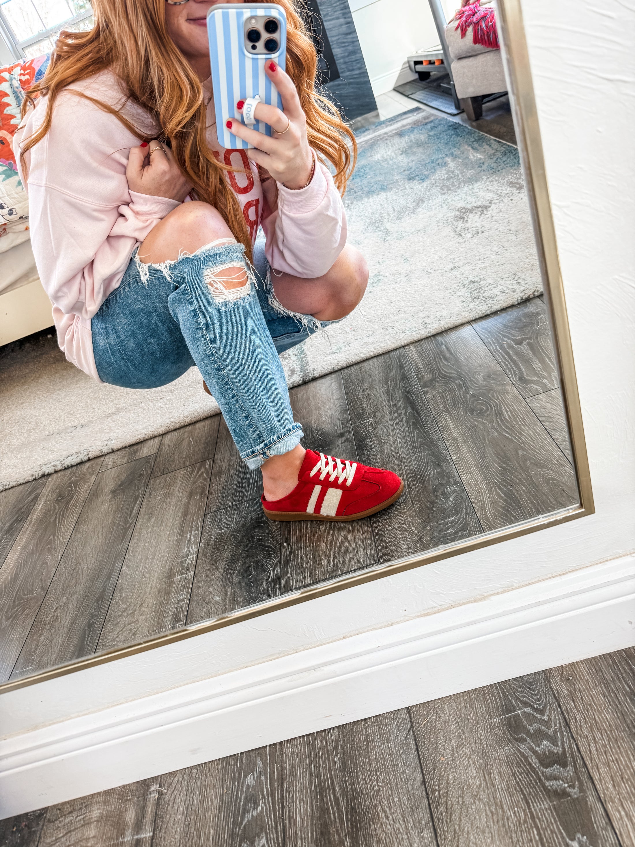 Sandra Sneaker Mule - Red