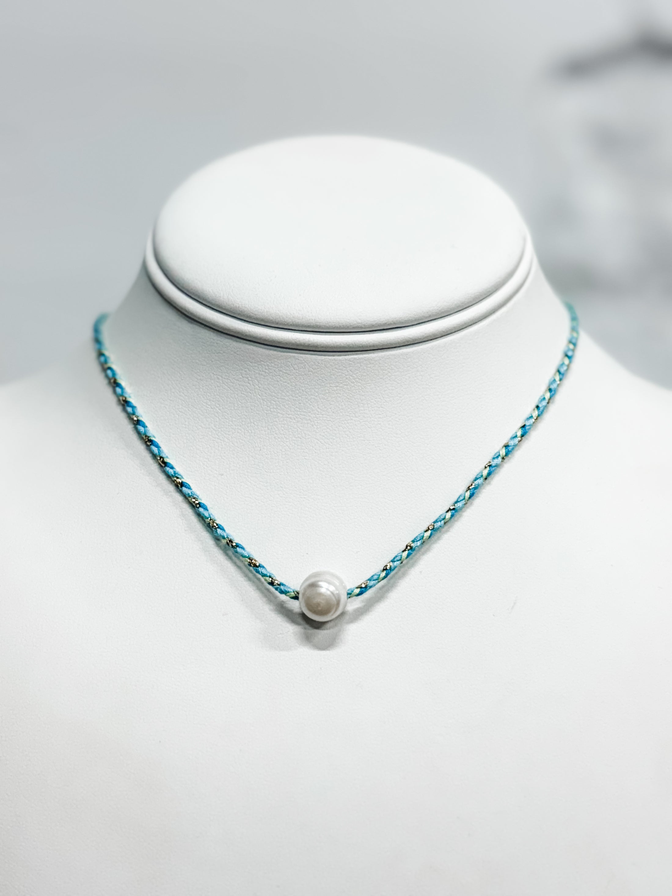 Blue Freshwater Pearl Necklace