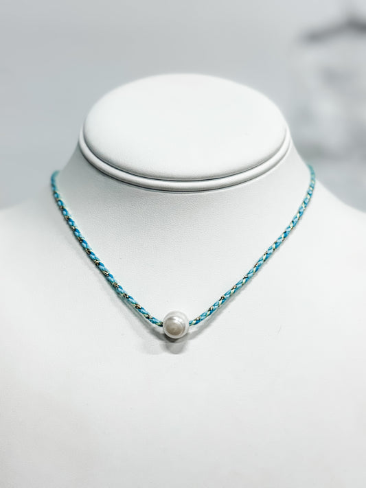 Blue Freshwater Pearl Necklace