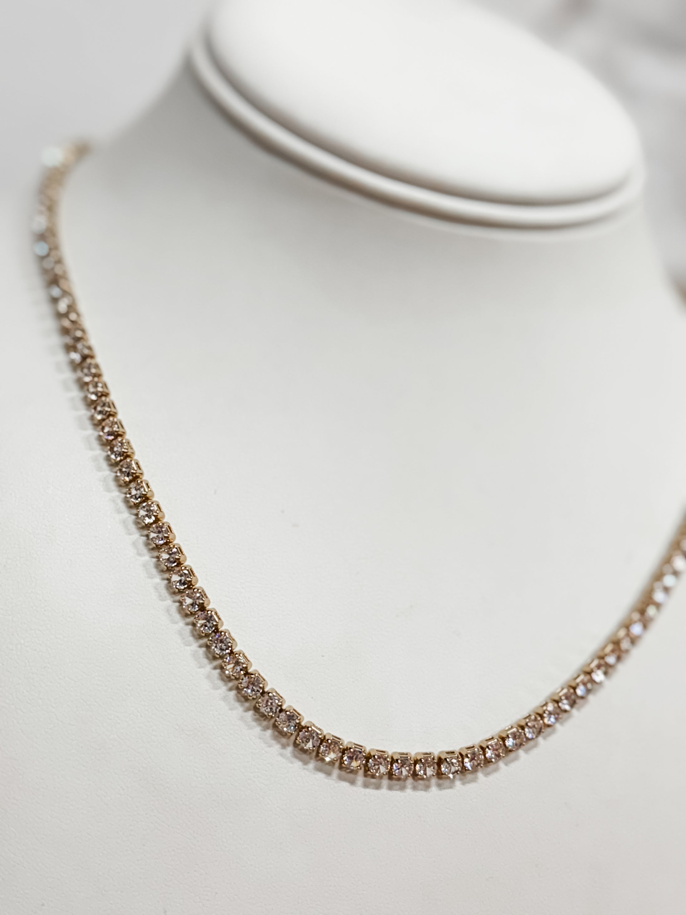 Clear Stone Tennis Necklace