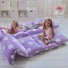 Load image into Gallery viewer, Purple Polkadot Pillow Lounger
