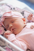 Load image into Gallery viewer, Solid Blush Bamboo Baby Knot Gown & Hat
