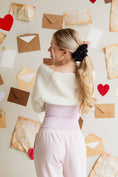 Load image into Gallery viewer, Black Polka Dot Jumbo Scrunchie
