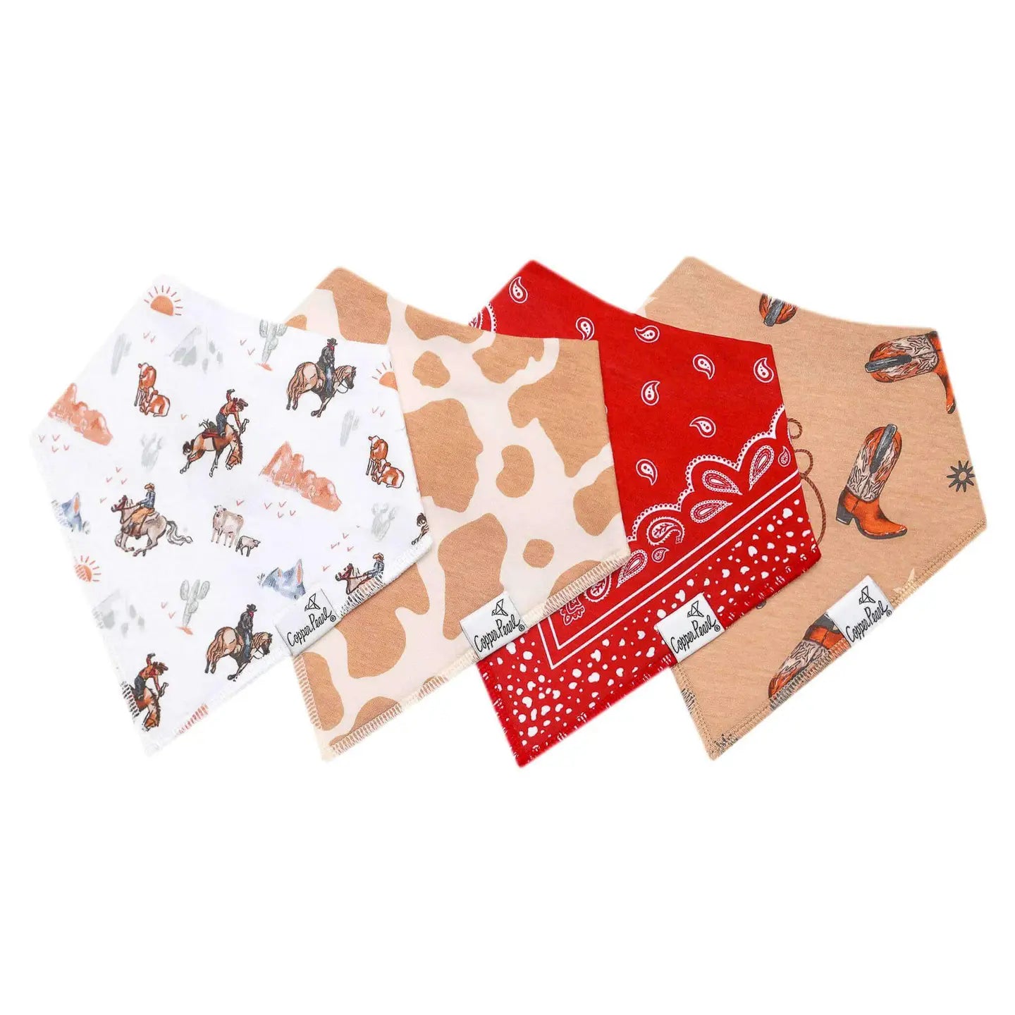 Copper Pearl Bandana Bibs - Boone