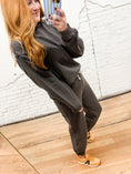 Load image into Gallery viewer, Z Supply Boyfriend Cotton Sweatshirt - Washed Black
