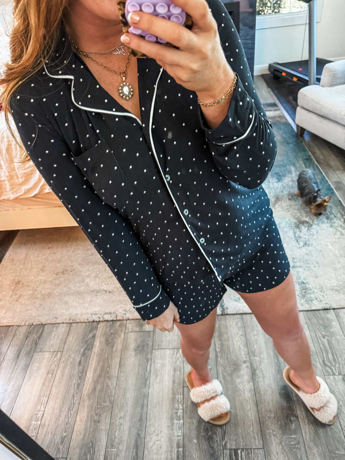 Z Supply Luxe Dot PJ Short