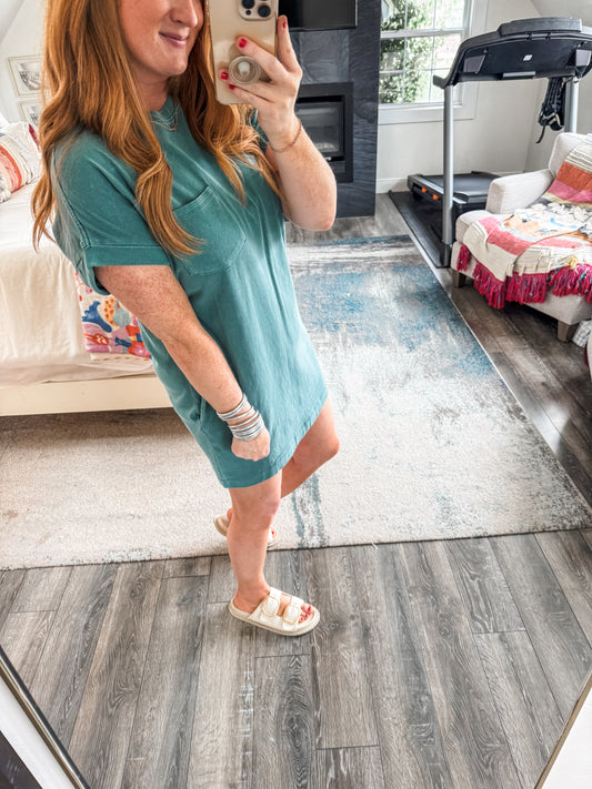Alivia T-Shirt Dress - Teal