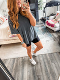 Load image into Gallery viewer, Reina Oversized Cotton Tees - Charcoal
