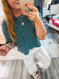 Load image into Gallery viewer, Essential Waffle Pocket Tee - Teal

