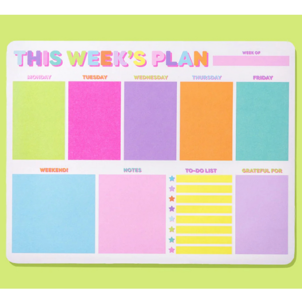 This Weeks Plan Pad