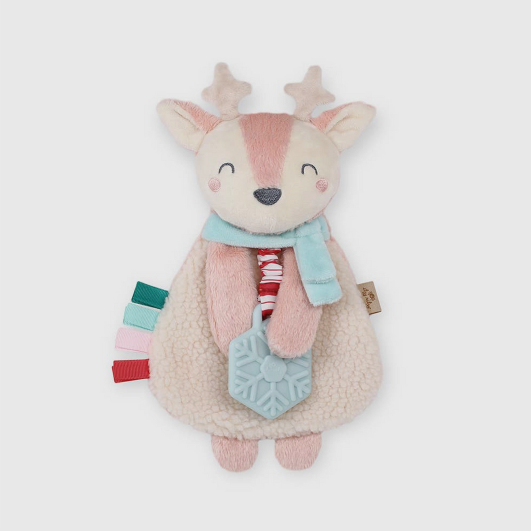 Holiday Itzy Friends Lovey Plush - Pink Reindeer