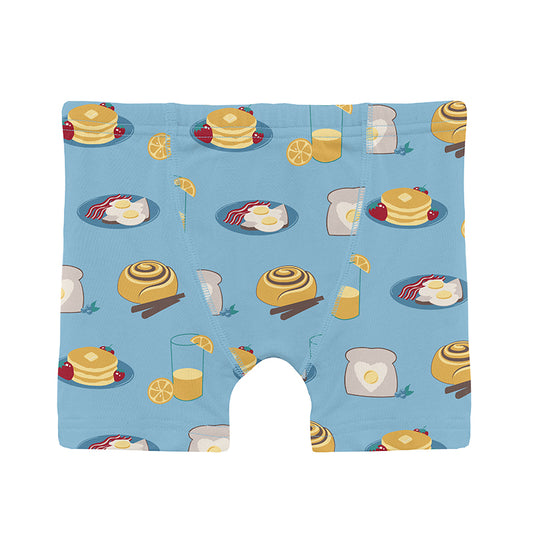 Kickee Pants Boxers - Seaside Blue Breakfast in Bed