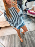 Load image into Gallery viewer, Z Supply Everyday Striped Crew - Eclipse
