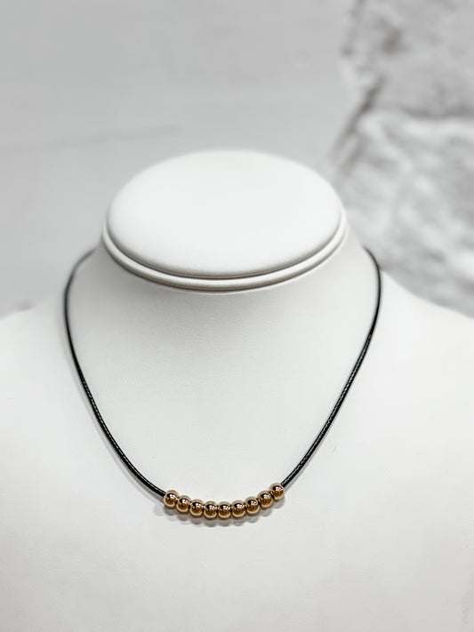 Lush Line Necklace - Black