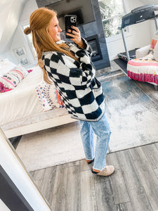 Mattie Checkered Cardigan