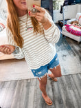 Load image into Gallery viewer, Striped Fish Graphic Sweater
