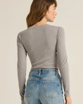 Load image into Gallery viewer, Z Supply Samara Rib Henley Bodysuit - Gray
