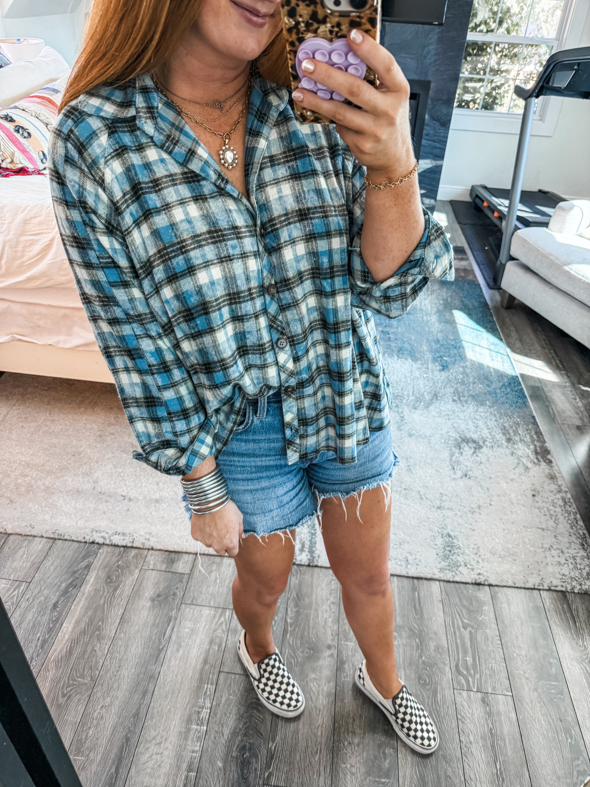 Annie Plaid Button Up