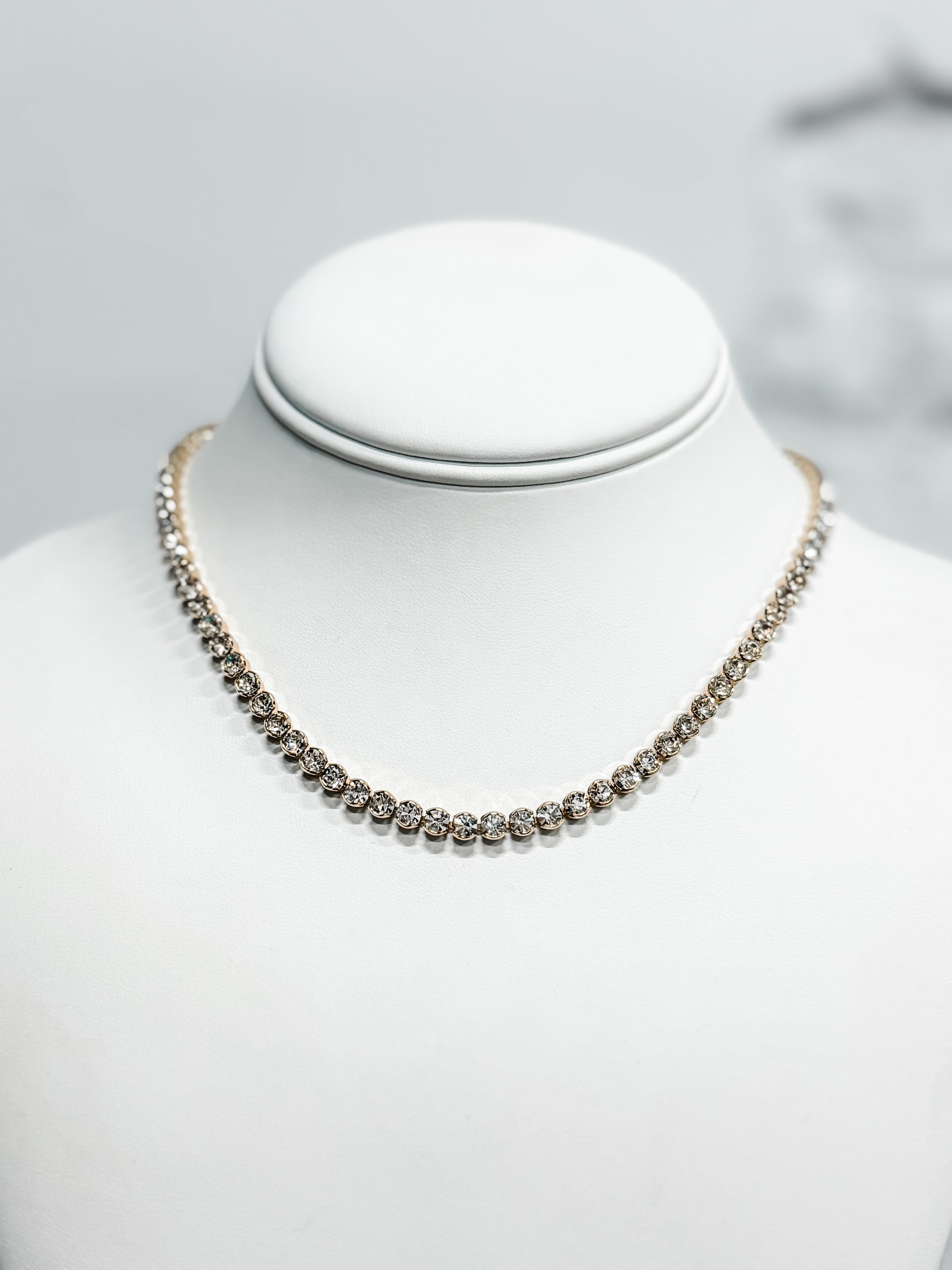 Crown Karat Tennis Necklace