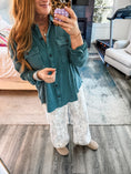 Load image into Gallery viewer, Jackie Waffle Knit Shacket - Teal

