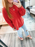 Load image into Gallery viewer, Delaney Long Sleeve Top - Red
