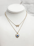 Load image into Gallery viewer, Love Shack Bow Necklace - blue
