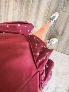 Piper Pearl Skort - Maroon