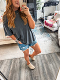 Load image into Gallery viewer, Reina Oversized Cotton Tees - Charcoal
