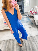 Load image into Gallery viewer, Tulli Woven Jumpsuit - Cobalt
