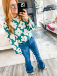 Load image into Gallery viewer, Serena Floral Sweater - Pine
