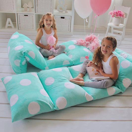 Mint Polkadot Pillow Lounger