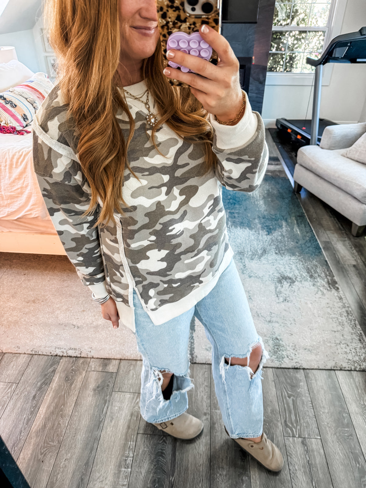 Shy Camo Pullover - Olive