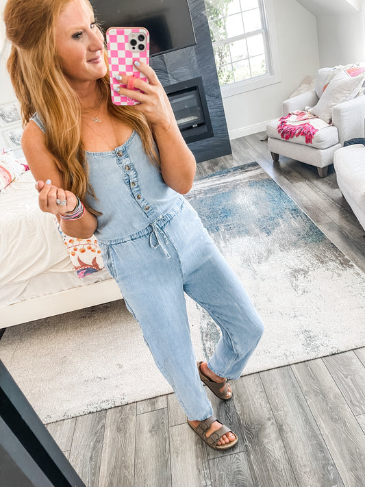 Lennon Button-Up Jumpsuit