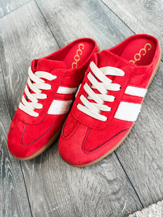 Sandra Sneaker Mule - Red