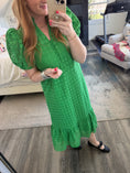 Load image into Gallery viewer, Rosie Eyelet Dress - Green
