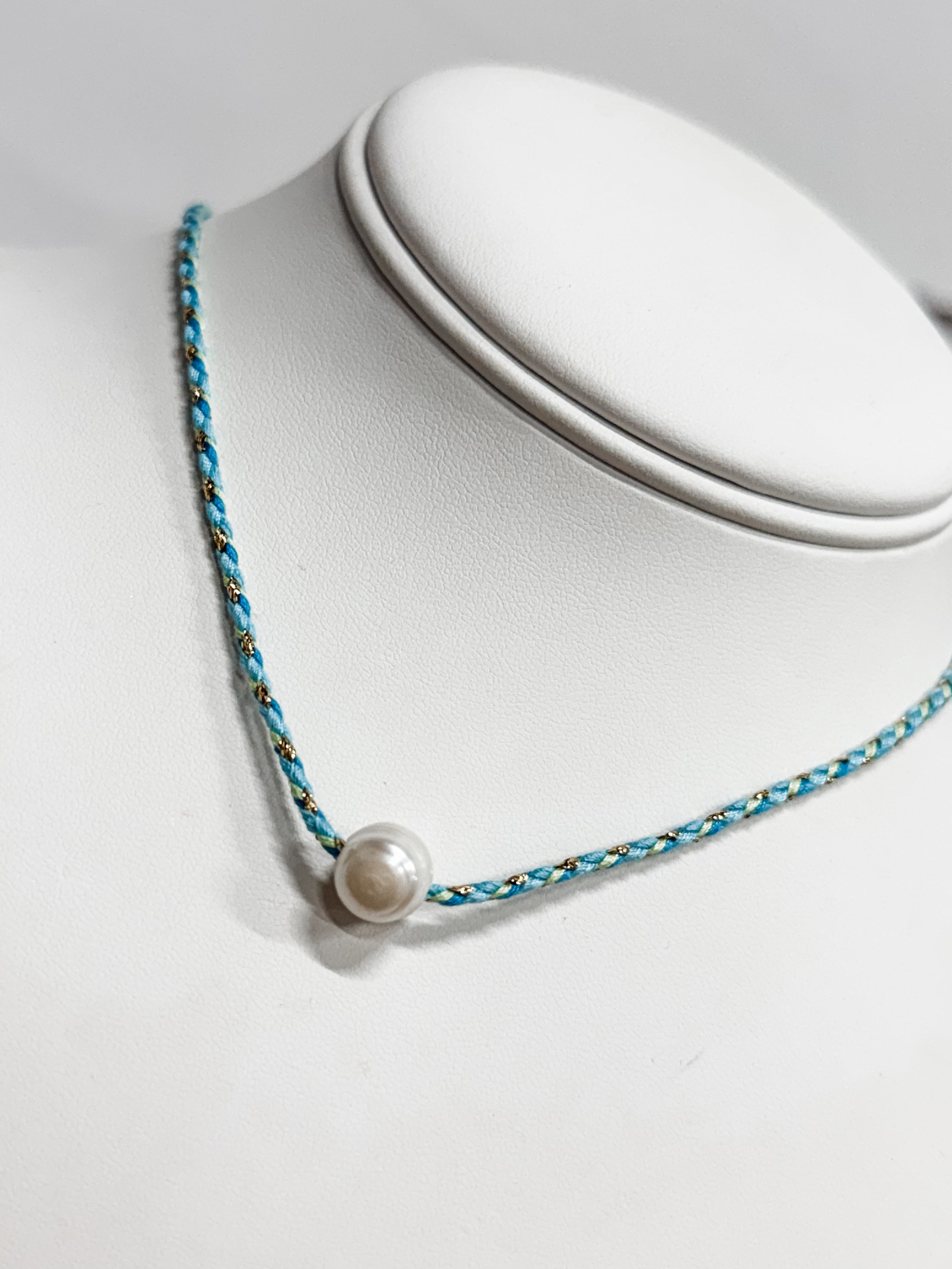 Blue Freshwater Pearl Necklace