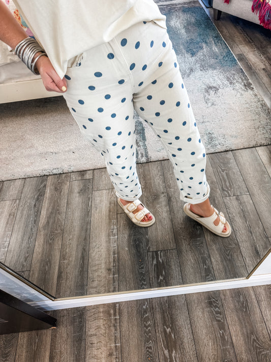 Polka Dot Barrel Pants